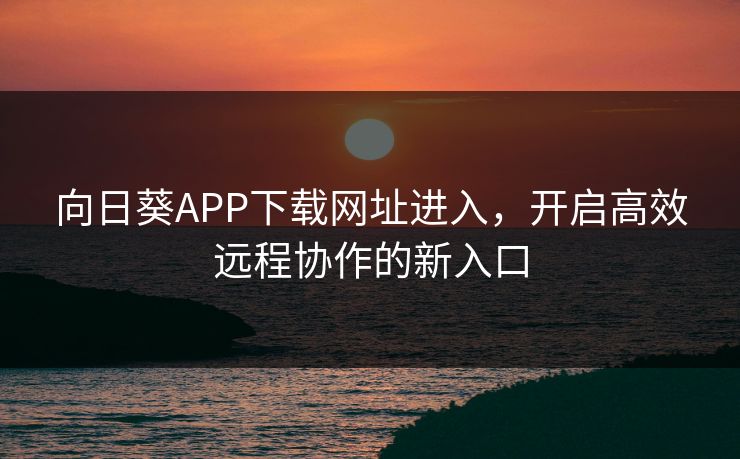 向日葵APP下载网址进入，开启高效远程协作的新入口