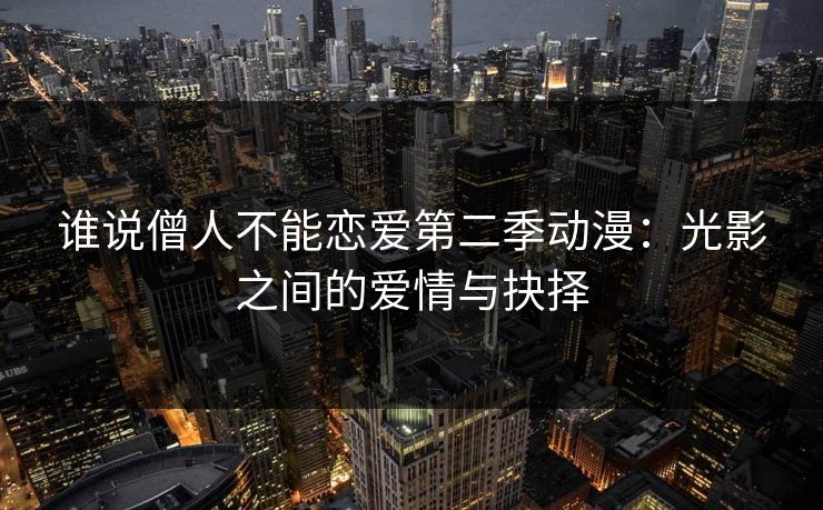 谁说僧人不能恋爱第二季动漫：光影之间的爱情与抉择